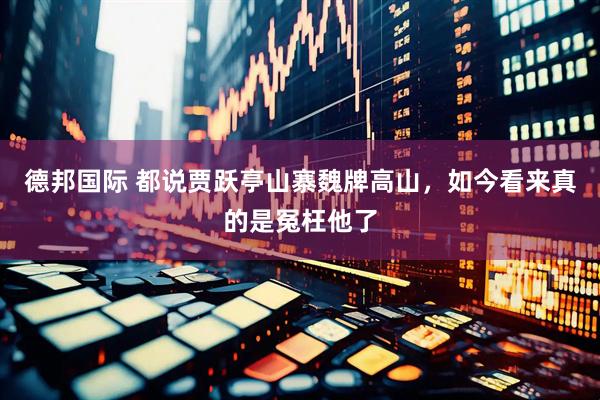 德邦国际 都说贾跃亭山寨魏牌高山，如今看来真的是冤枉他了