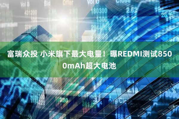 富瑞众投 小米旗下最大电量！曝REDMI测试8500mAh超大电池