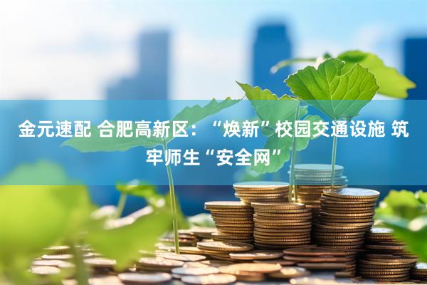 金元速配 合肥高新区：“焕新”校园交通设施 筑牢师生“安全网”