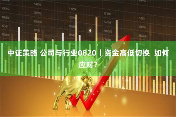 中证策略 公司与行业0820丨资金高低切换  如何应对？