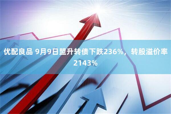 优配良品 9月9日盟升转债下跌236%,转股溢价率2143%